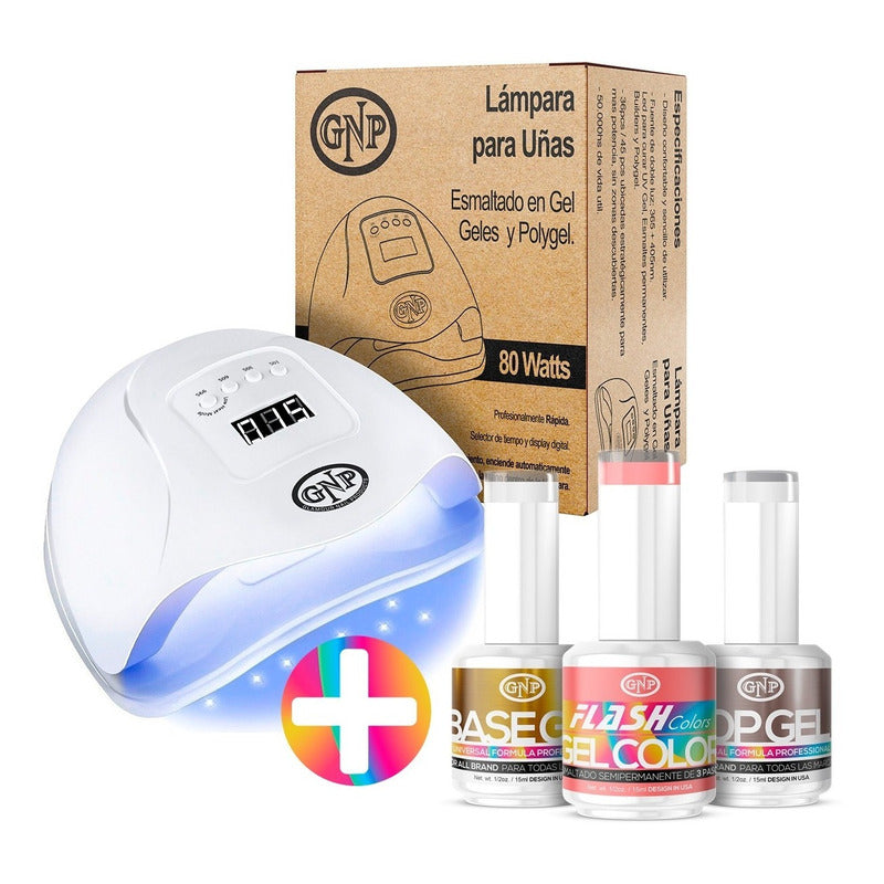 Combo De Esmaltes Semipermanente Gnp 21free Con Lámpara