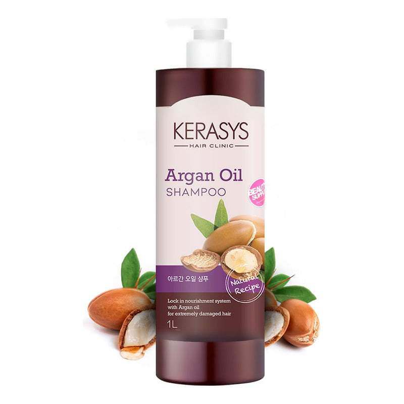 Shampoo Kerasys Con Aceite De Argan 1lt, Cabello Dañados
