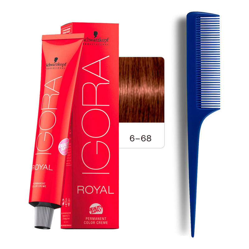 Tinta Igora Royal Schwarzkopf 60ml + Peine De Cola 6.68
