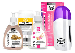Kit Cera Depilatoria Calentador Cartucho Aceite Y Crema Gnp