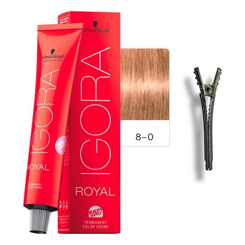 Tinta Igora Royal Schwarzkopf 60ml + Pinza Plástica 8.0