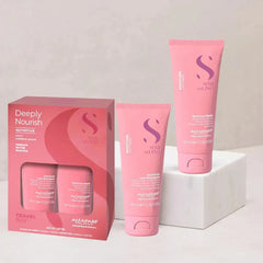 Kit Alfaparf Hidratante Nutritivo Semi Di Lino Moisture Nutritive Con Shampoo 60ml + Máscara 60ml. Ideal Para Cabello Seco. Travel Size