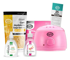 Kit Depilación Español Gnp Cera Perlas, Olla, Bandas Y Crema