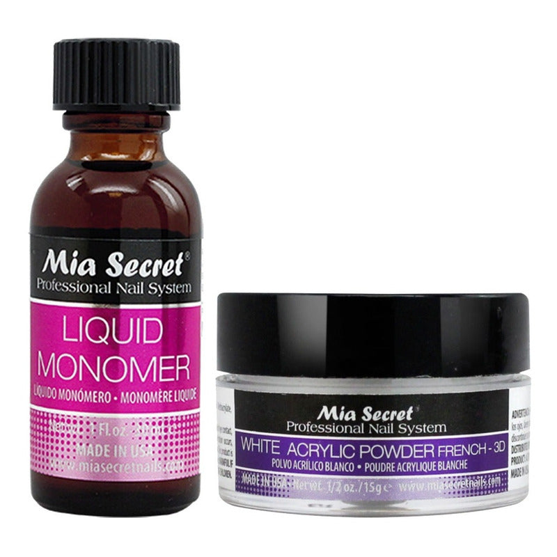 Mia Secret Liquido 30ml Y Polvo Acrilico Uñas 15gr. Nice