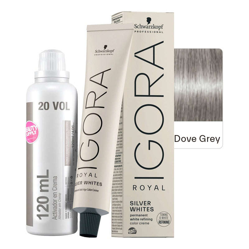 Kit Tinta Igora Royal Silver Whites Schwarzkopf Con Oxidante