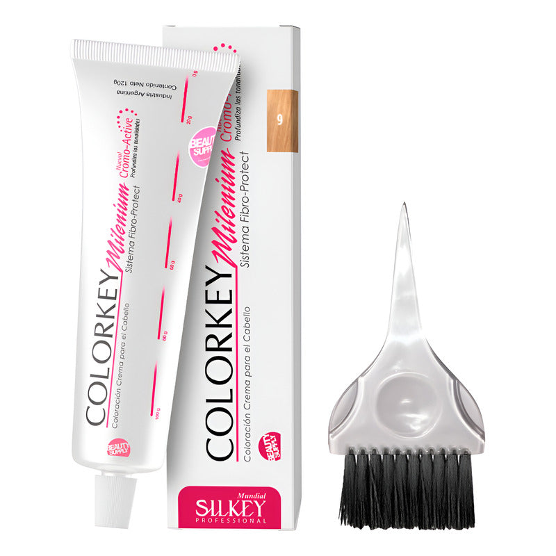 Kit Tinta Silkey Colorkey Milenium 120g + Pincel De Tinta 9