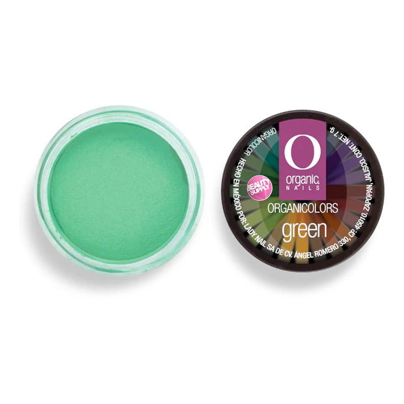 Polvo Acrílico Organicolor De Organic Nails Green