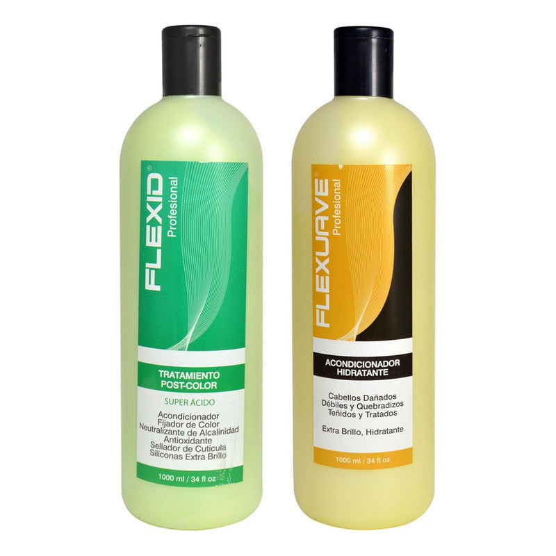 Shampoo Flexuave Post Color Y Bálsamo Revitalizante
