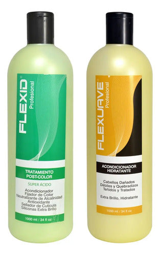 Shampoo Flexuave Post Color Y Bálsamo Revitalizante