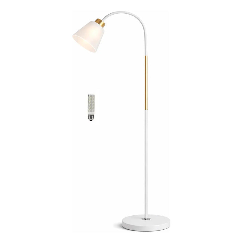 Lámpara De Pie Moderna 1.5 Metros Flexible + Lampara Led Blanco