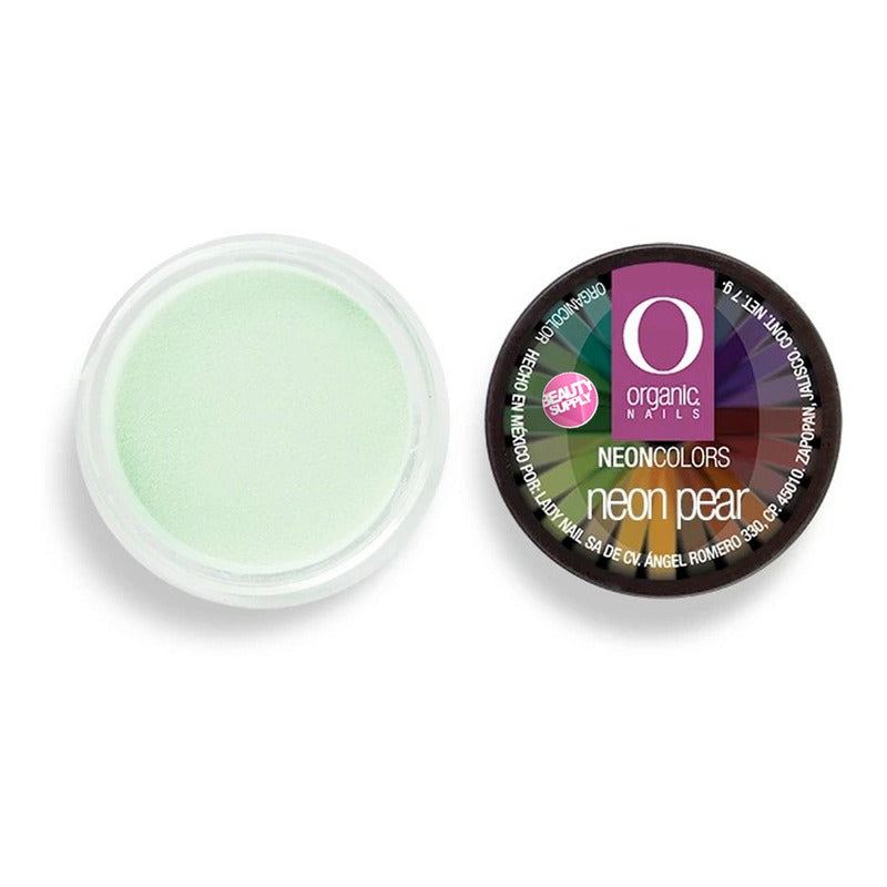 Polvo Acrílico Organicolor De Organic Nails Neon Pear