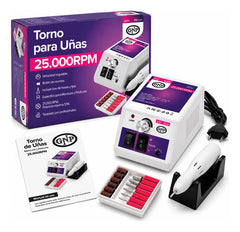 Lámpara Uv Para Uñas Gnp 180w Digital + Torno Gnp 25000 Rpm