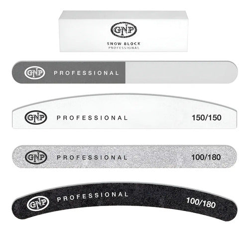 Combo 5 Limas Gnp Profesionales Para Uñas Acrílicas Gel