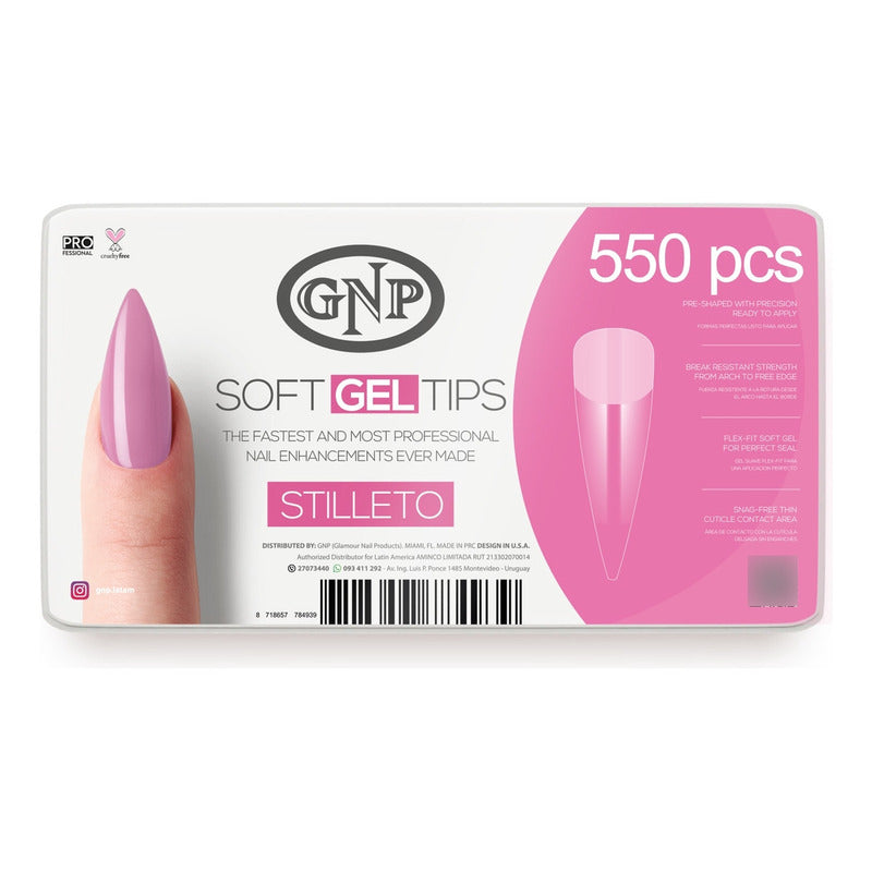 Kit De Soft Gel Tips Gnp Con Pegamento, Primers Y Limas