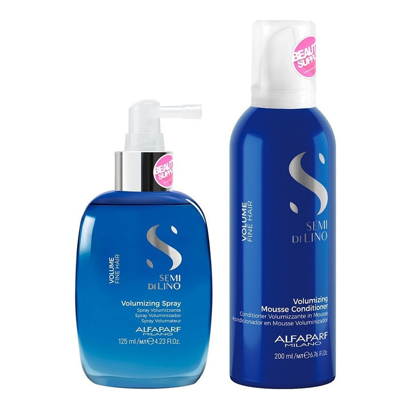 Acondicionador Y Spray De Volumen Alfaparf Semi Di Lino