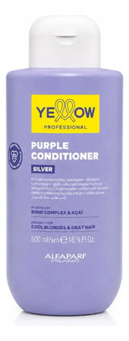 Acondicionador Yellow Alfaparf Silver 500ml Matizador Violeta Elimina Amarillo