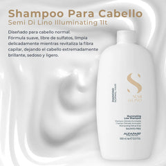 Shampoo Alfaparf Sdl Diamond Iluminación Cabello Normal 1l