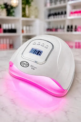 Lampara Led Uñas Gnp 180w Luz Rosa Profesional Esmaltado Semipermanente, Soft Gel Y Polygel Blanco