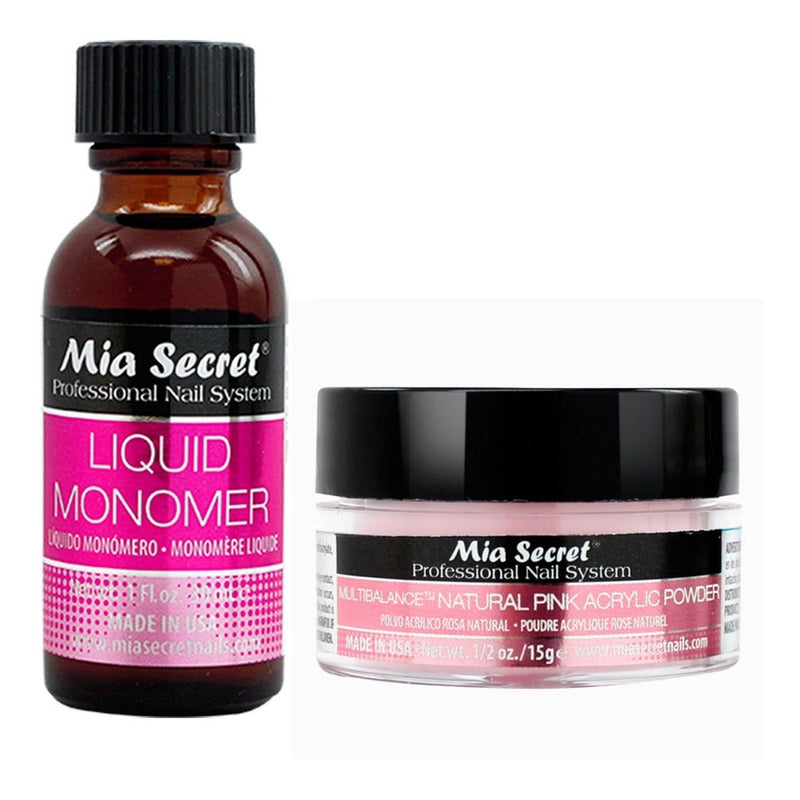 Mia Secret Liquido 30ml Y Polvo Acrilico Uñas 15gr. Nice