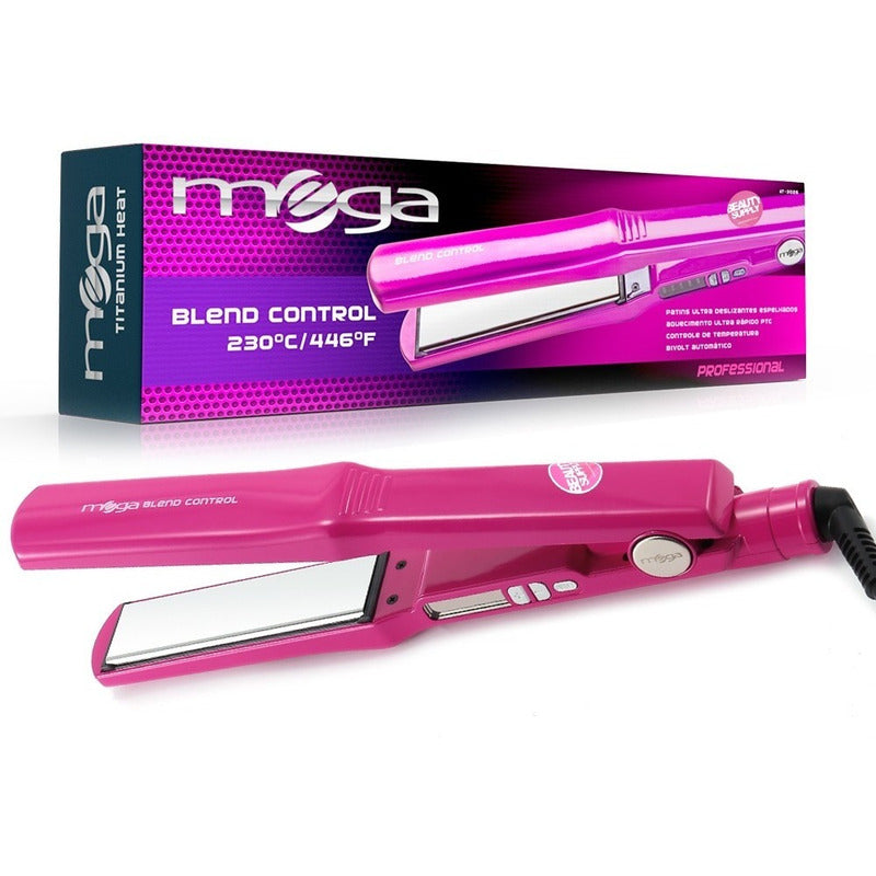 Plancha De Pelo Profesional Mega At3026 Tornasolada Nice Rosa Chicle