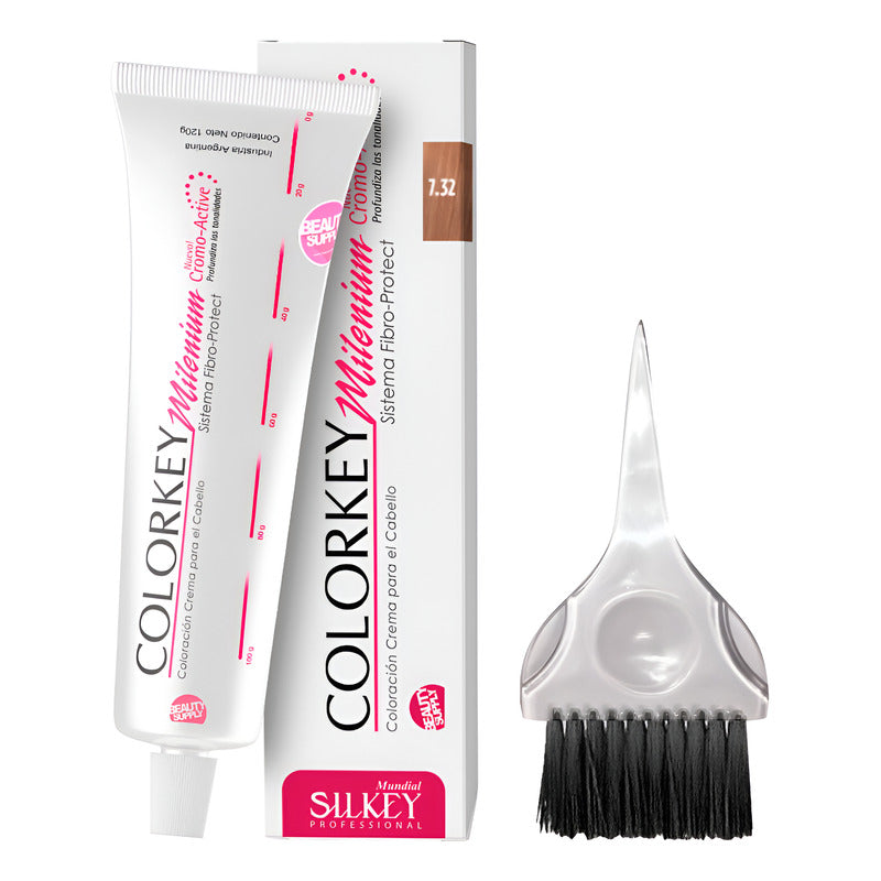 Kit Tinta Silkey Colorkey Milenium 120g + Pincel De Tinta 7.32