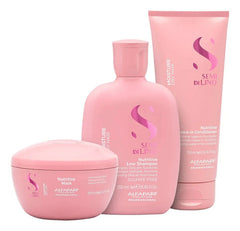 Trío Alfaparf Moisture Nutritive Shampoo 250ml, Acondicionador 200ml Y Máscara 200ml Hidratación Y Nutrición