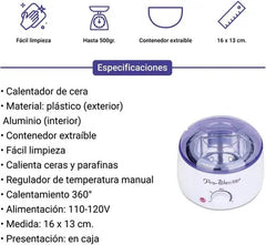 Calentador De Cera Para Depilar Color Azul Con Blanco Azul/blanco