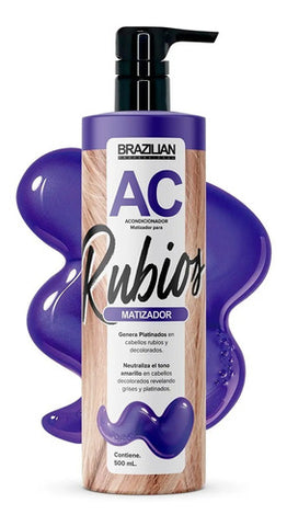 Acondicionador Matizador Brazilian 500ml. Rubios Platinados
