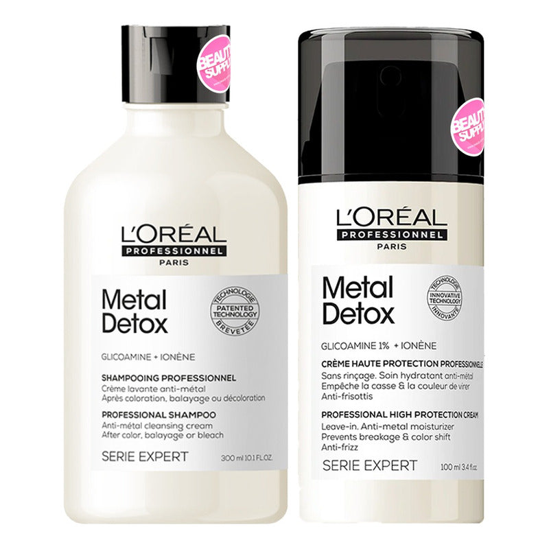 Kit Shampoo Y Crema Alta Protección Loreal Metal Detox