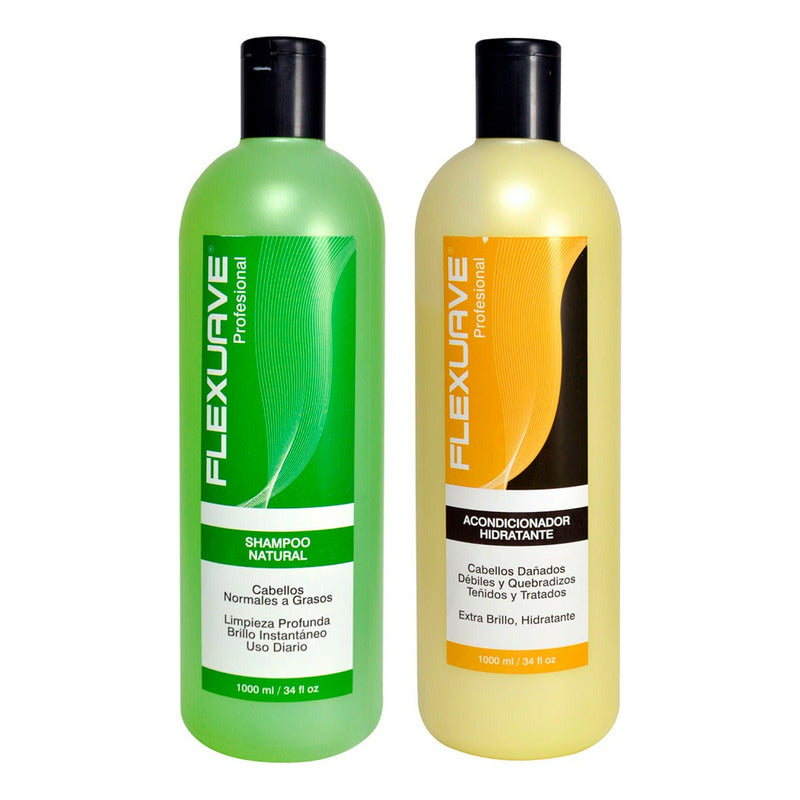 Shampoo Flexuave Natural Y Acondicionador Hidratante