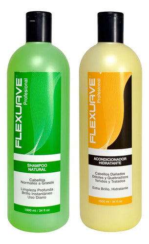 Shampoo Flexuave Natural Y Acondicionador Hidratante