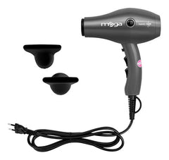 Secador Pelo Profesional Mega Nano Ion 2000w Nuevo Modelo Gris Oscuro