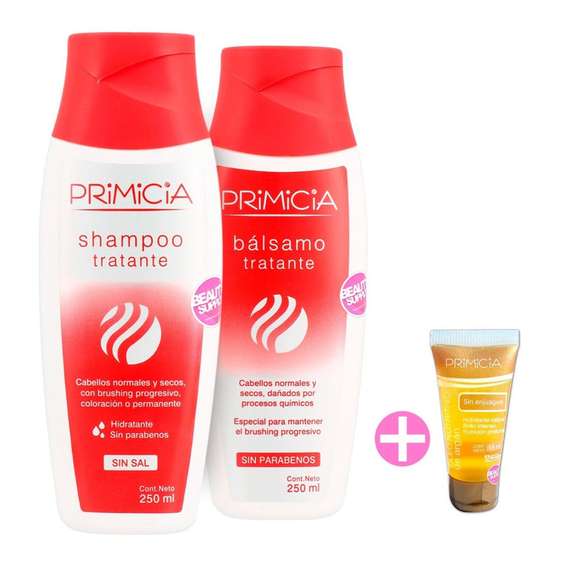Pack Shampoo Y Acondicionador Tratante Primicia Con Ampolla