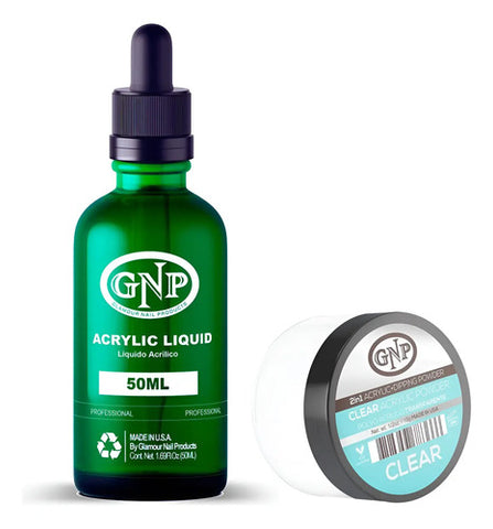 Polvo Acrilico Gnp 15gr Y Monomero Uñas 50ml