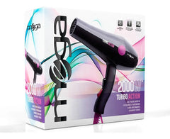 Secador De Pelo Profesional Mega Turbo Action 2000w Nice Negro