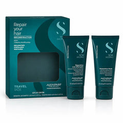 Kit Alfaparf Reparador Reconstructor Semi Di Lino Reconstruction Reparative Con Shampoo 60ml + Máscara 60ml. Ideal Para Cabello Dañado. Travel Size