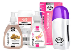 Kit Cera Depilatoria Calentador Cartucho Aceite Y Crema Gnp