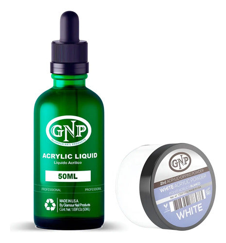 Polvo Acrilico Gnp 15gr Y Monomero Uñas 50ml
