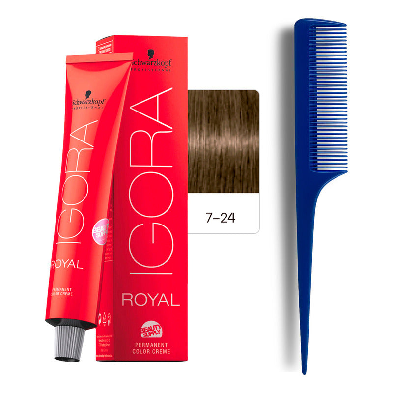 Tinta Igora Royal Schwarzkopf 60ml + Peine De Cola 7.24