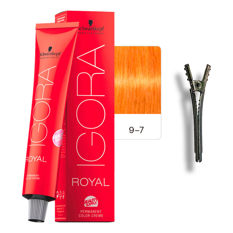 Tinta Igora Royal Schwarzkopf 60ml + Pinza Plástica 9.7