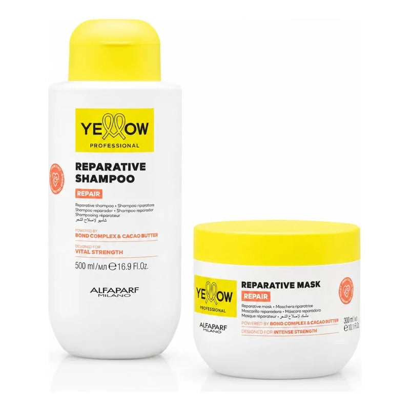 Kit Reparador Alfaparf Yellow Con Shampoo Y Mascara