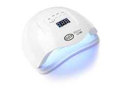 Lámpara De Uñas Gnp 120w Profesional | Uv/led, Curado Rápido, Display Digital, 4 Tiempos, Sensor Automático, Ideal Manicuría Y Gel Blanco