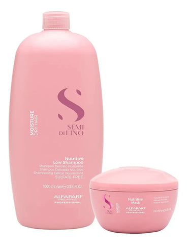 Duo Alfaparf Moisture Nutritive Shampoo 1000ml Y Máscara 200ml Hidratación Y Nutrición