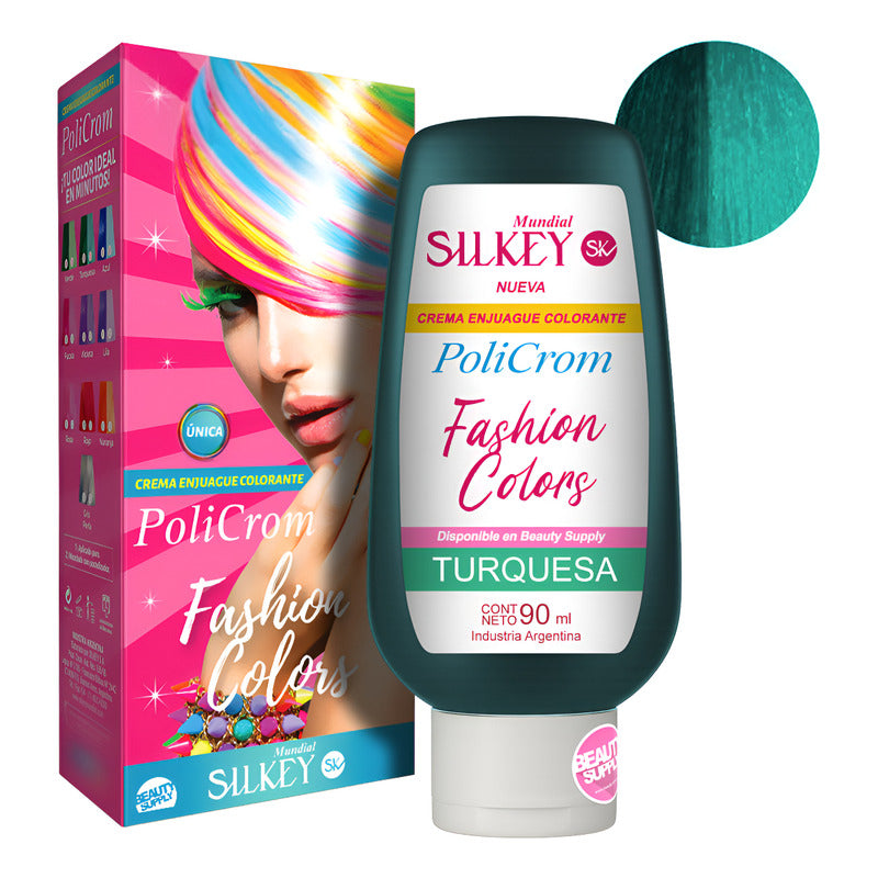 Tinta Silkey Fashion Colors. Colores Intensos Y Duraderos Turquesa