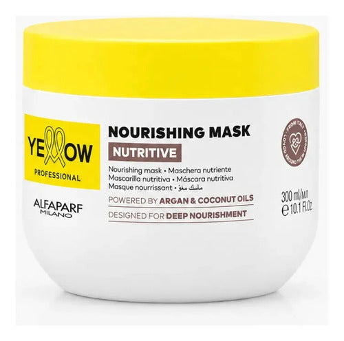 Mascara Yellow Alfaparf Nutrive 300ml Nutricion Intensa Para Cabello Seco Y Danado