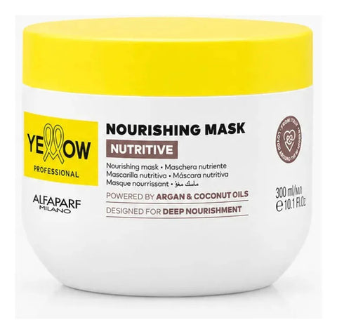 Mascara Yellow Alfaparf Nutrive 300ml Nutricion Intensa Para Cabello Seco Y Danado