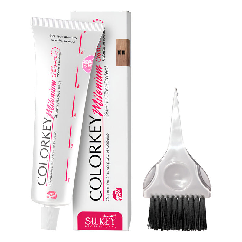 Kit Tinta Silkey Colorkey Milenium 120g + Pincel De Tinta 1010