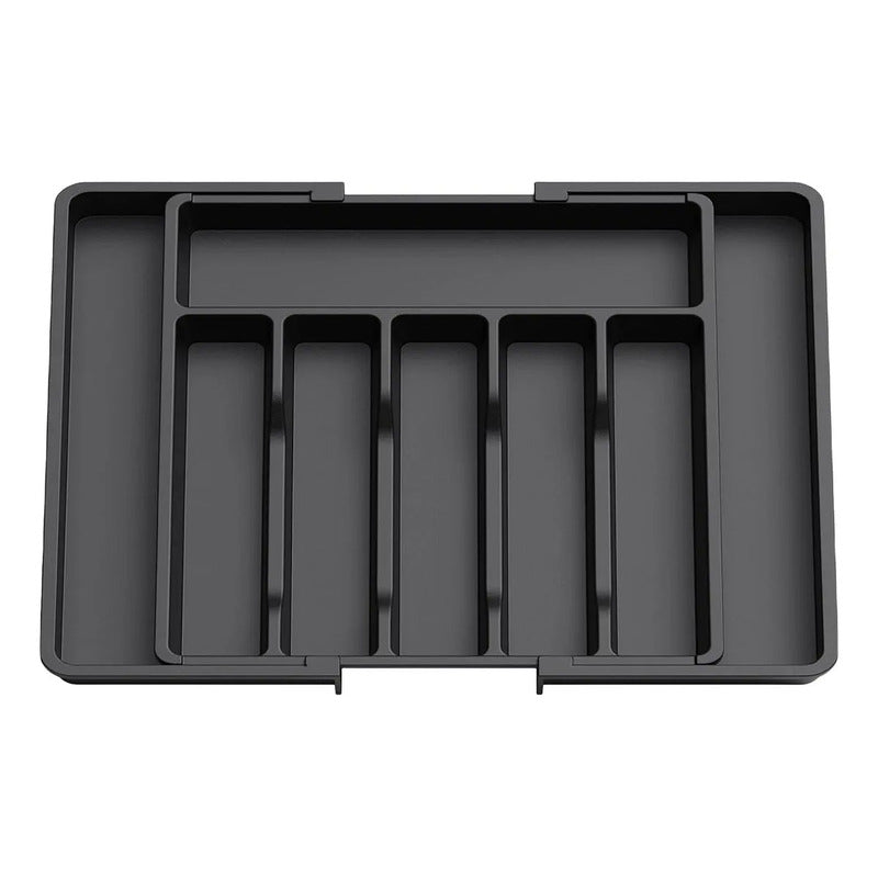 Organizador Cubiertos Extensible Cajon Utensilios Cubiertero Negro