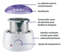 Calentador De Cera Para Depilar Color Azul Con Blanco Azul/blanco