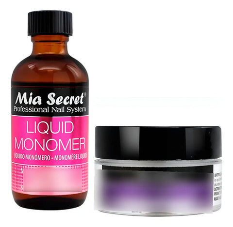 Mia Secret Liquido 59ml Y Polvo Acrilico Uñas 15gr. Nice